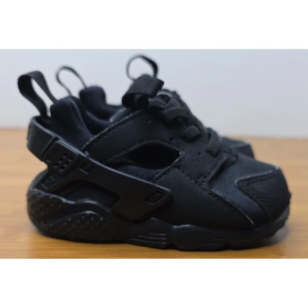 Nike Huarache Run Triple Black Size 5C Sneakers Shoes Baby Toddler FV5604-001